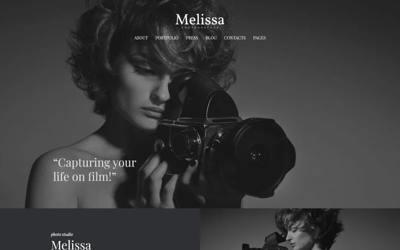 Melissa – Sanat ve Fotoğrafçılık & Fotoğrafçı Portfolyosu & Fotoğraf Stüdyosu Duyarlı WordPress Teması