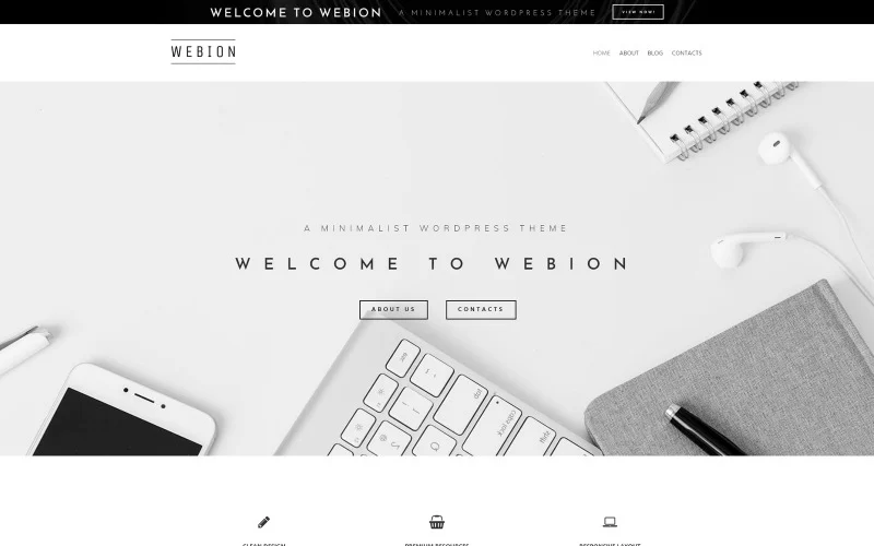 Webion lite – Minimal Elementor Çok Amaçlı WordPress Teması